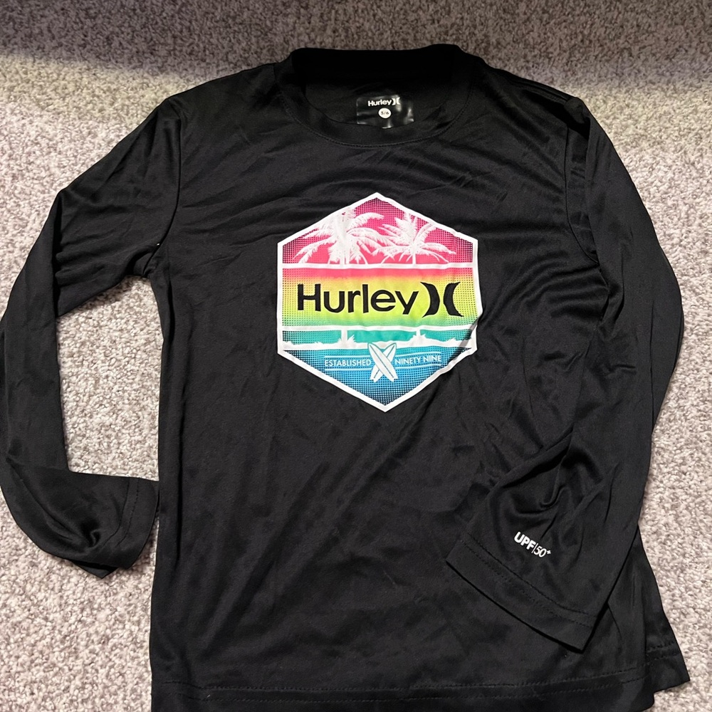 Hurley Black Long Sleeve Shirt with UPF 50+